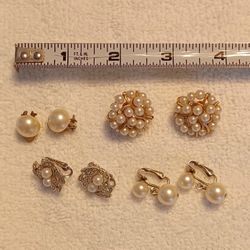 Clip-on Earrings 4 Pair