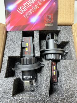 H4 Light Bulbs, 6500K White H4 / 9003 / HB2