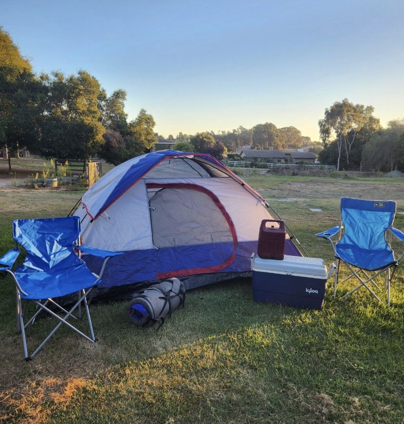 Couples Camping Getaway Tent Setup