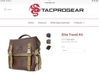 TacPro Gear Travel Bag Approximately 10x10