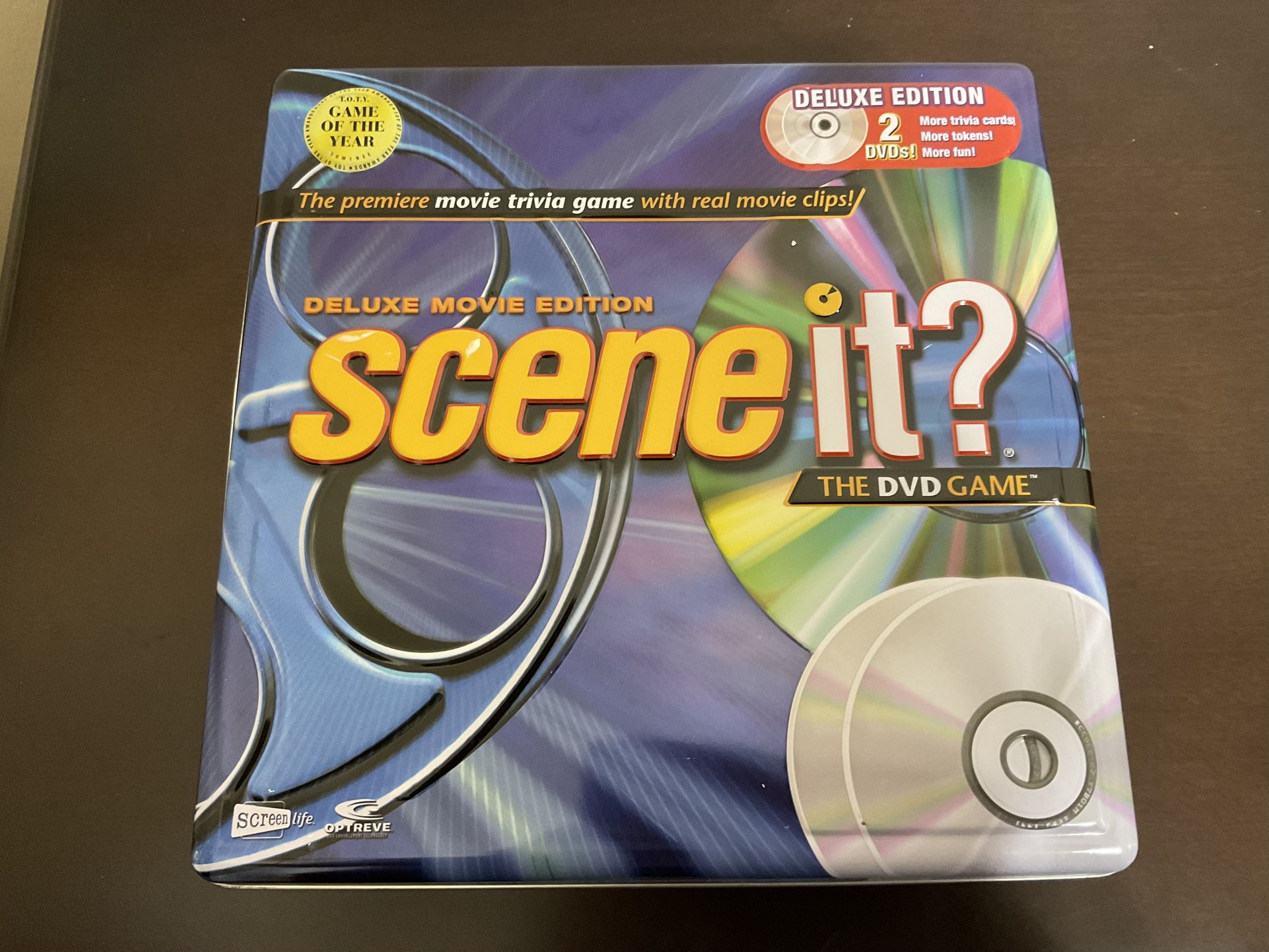 Deluxe Movie Edition Scene It? The DVD Game Collector's Tin Box 2 DVDs. Excellent Condition. Great Gift. Merry Christmas 🎄🎁!