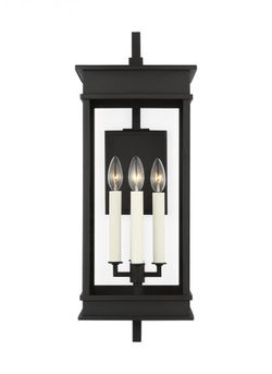 Visual Comfort Cupertino Large Bracket Wall Lantern CO1444TXB Textured Black