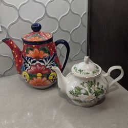 Talavera Ceramic teapot / PORCELAIN ENGLISH TEAPOT