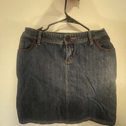 Vintage Blue Denim Mini Skirt
