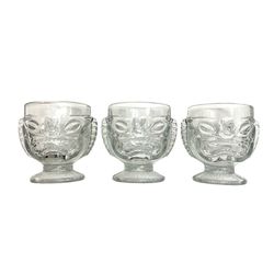 Vintage Double Sided Happy/Mad Tiki Goblets Set Of 3