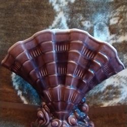 Vintage Brown Royal Haeger Fluted Vase