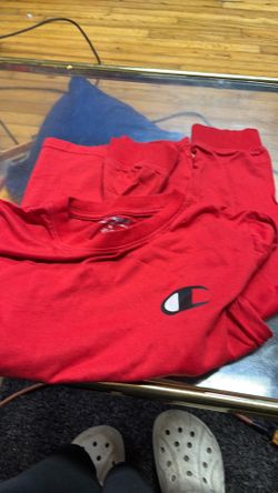 Champion XL Red L/S Tee