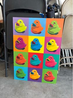 Original IKEA Pop Art Rubber Duck Wall Art KNISTA Series (1999)