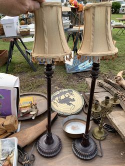 Vintage tall side lamps