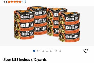 12-Pack Gorilla Black Duct Tape