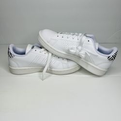 adidas Advantage Zebra Heel Print Cloud White  Size 6 Women 