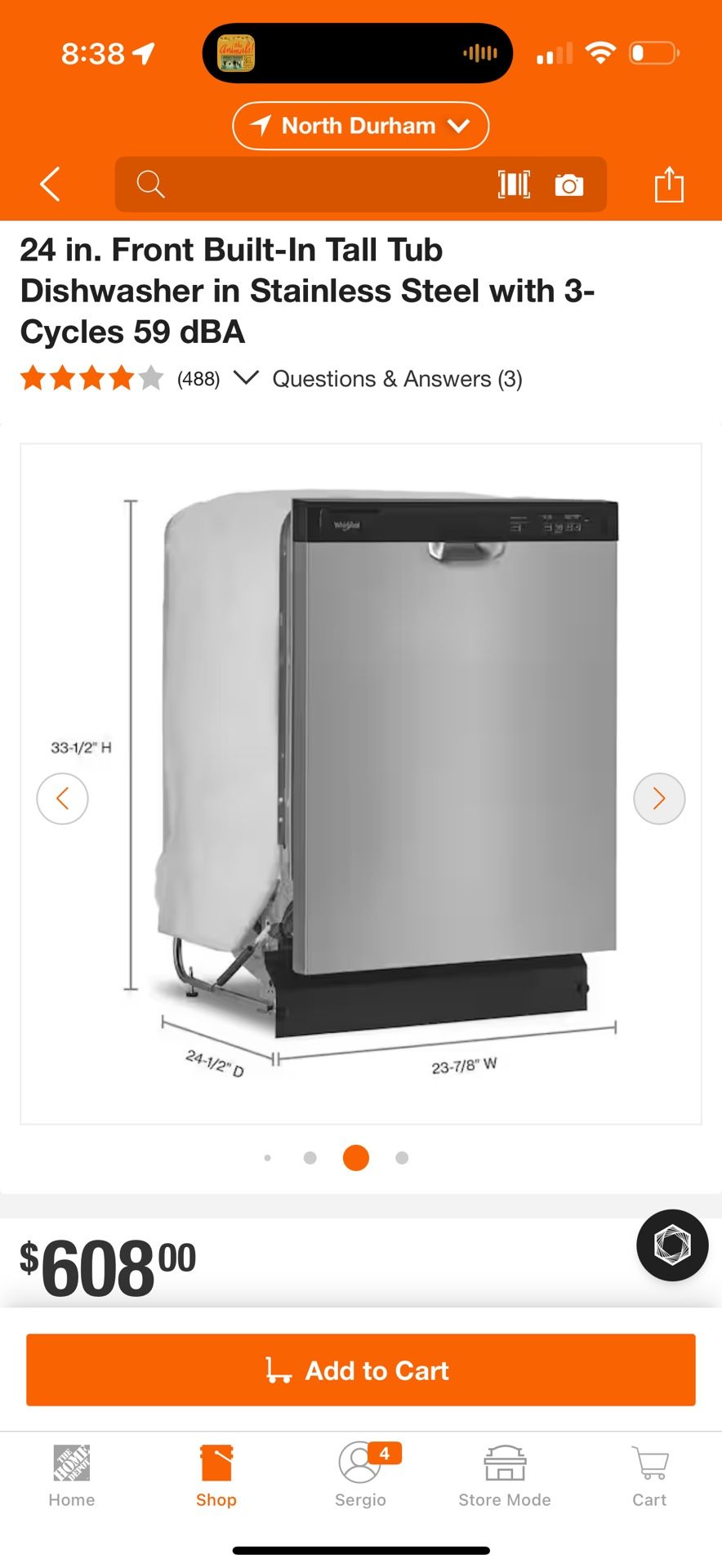 New Dishwasher For Sale $300