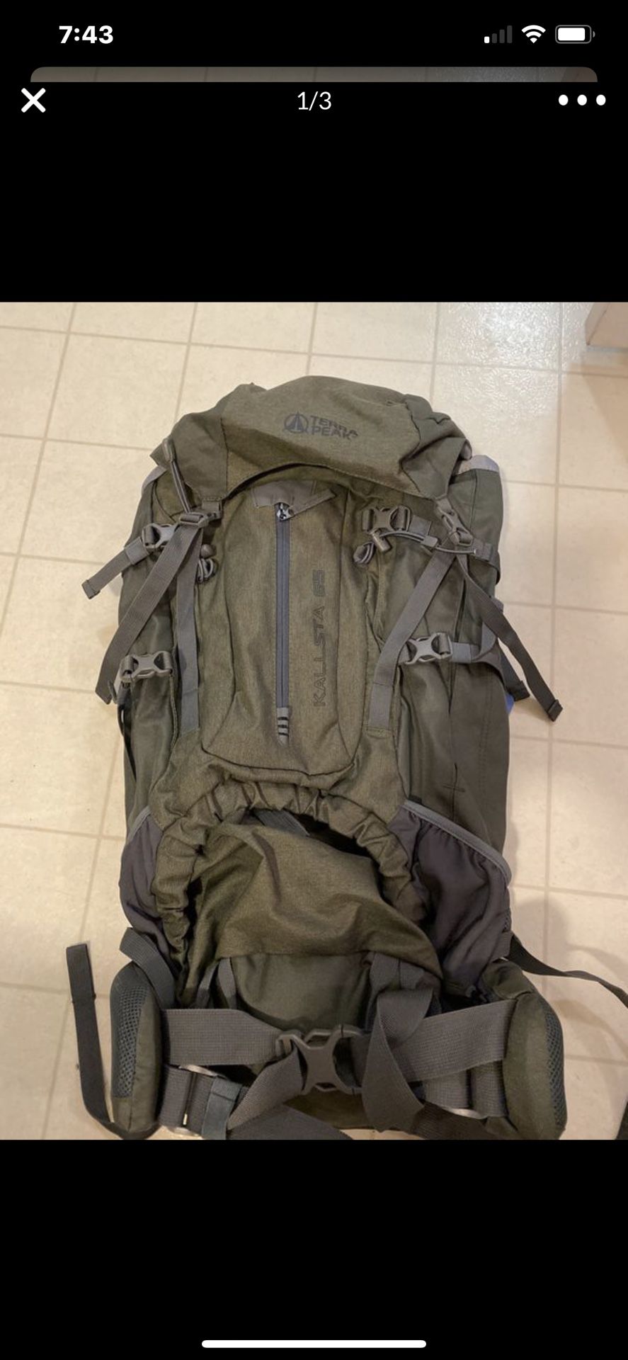 New Hiking backpack 65L. Original $120