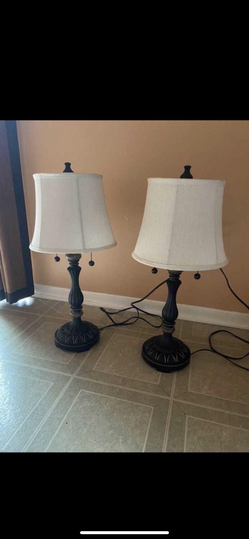 Kathyireland Faux Agate Marble Table Lamps Set Of 2
