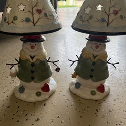 Christmas Lamp Candle Holders 