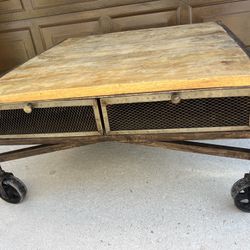 Coffee Table, Meter And Wood, 4 Caja, Super Heavy 