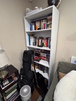 White bookshelf
