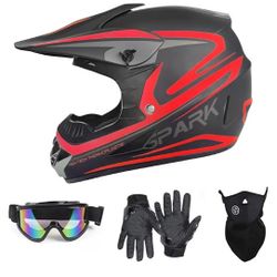 Youth Adult Dirt Bike ATV Helmet Motocross Anti-Collision

Full Face Motorcycle DOT Approved BMX Downhill Off-Road Mountain Bike Helmet with SUV Goggl