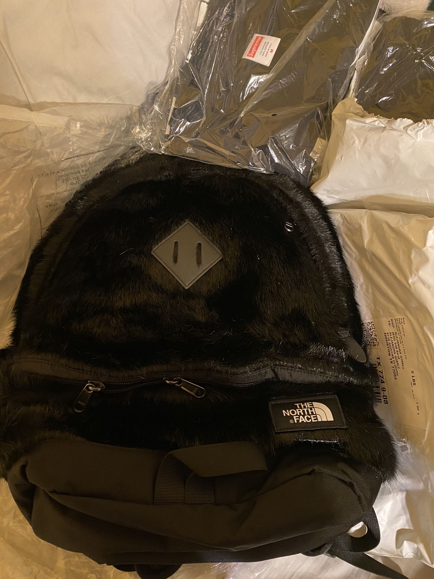 Supreme North Face Faux Fur Backpack