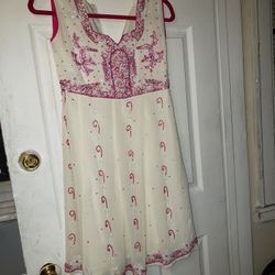 Off White Cream & Pink Dress