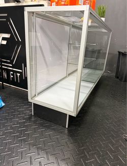 Glass Display Case with Aluminum Frame