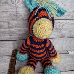 Handmade Zebra Crochet Stuffed Animal