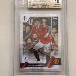 2022 Topps UEFA CC 1st Ed Alejandro Garnacho Icy Foil #50 BGS 10 Pristine