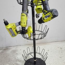 Power Tool Organization Carousel Rack Spinning