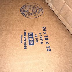 New ULINE 24x18x12” 32 ECT Corrugated Boxes