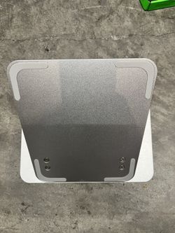 Silver laptop stand