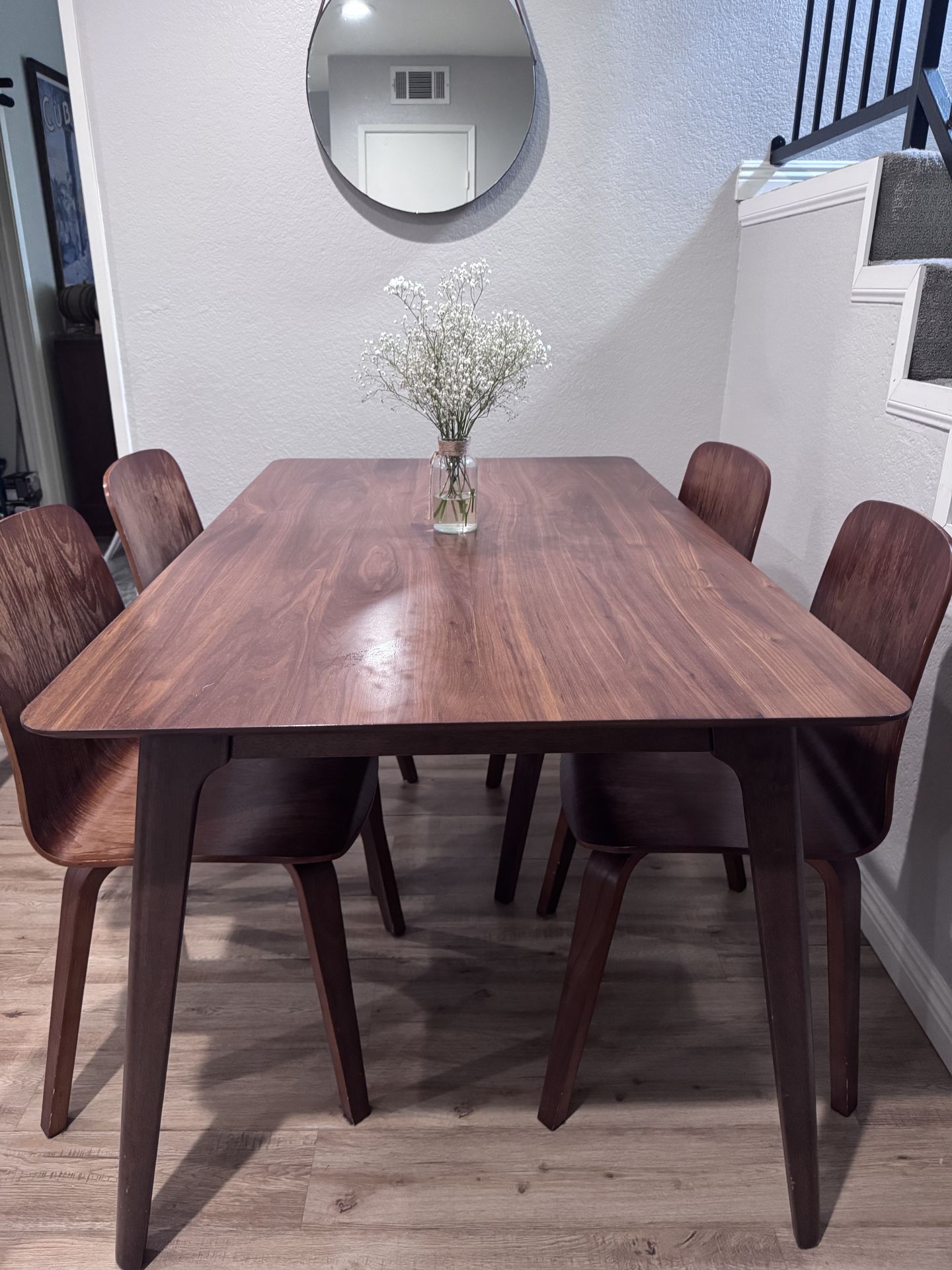 Dining table and chairs