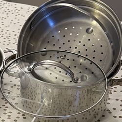 Like New! 3 Piece Set: 3-Qt Steamer, Insert, Lid