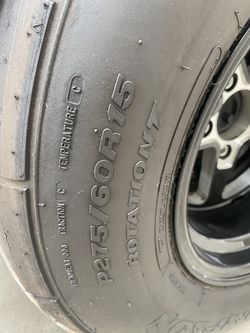 Pro Star Drag Wheel Front And Rears Slicks