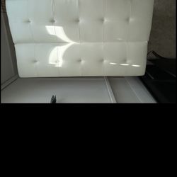 white faux leather futon Sofa 