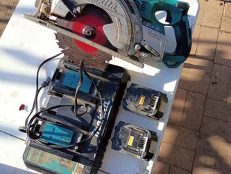 Makita 36V Cordless Circular Saw with Charger and Batteries