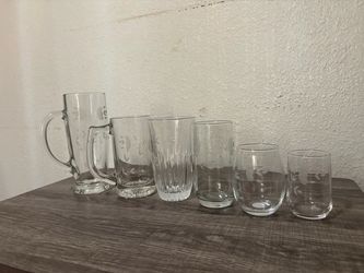 20 vasos Princess House Mixed Glass Drinkware Pieces
