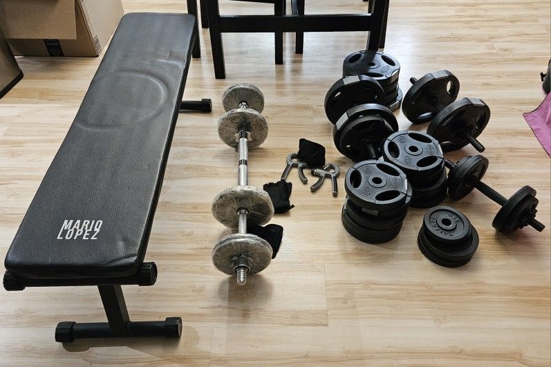 Exercise Bench + Weights