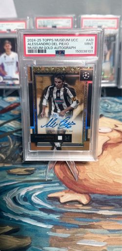 2024/25 Topps Museum UCC Alessandro Del Piero Gold Autograph Card /7 PSA 9 POP 1