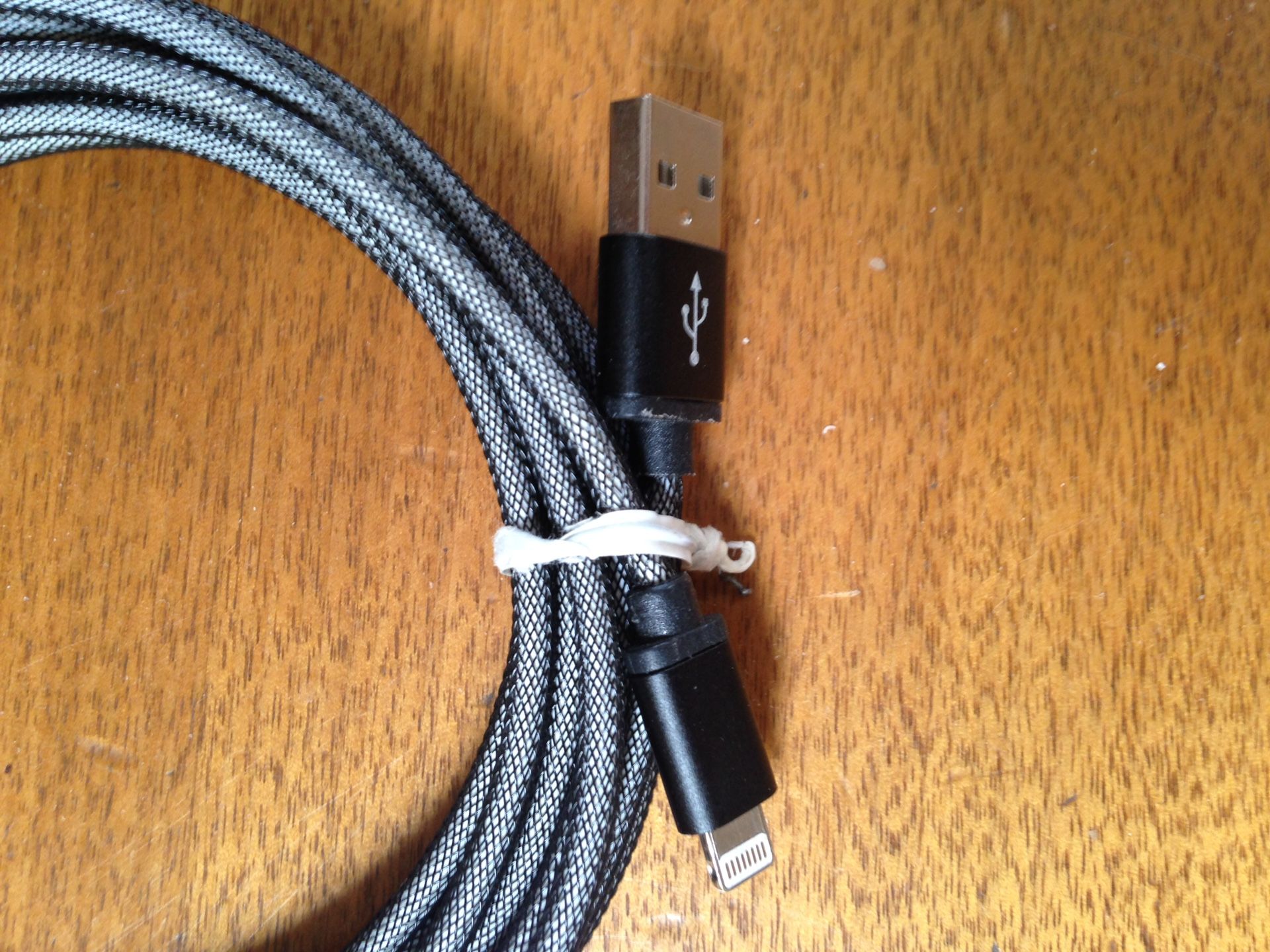 Extra long 10 foot braided steel cable for iPhone with charger!
