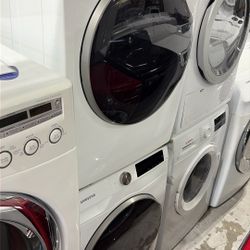 Samsung Electric Washer And Dryer Set Stackable 