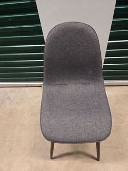 Modern Gray Upholstered Dining Chair