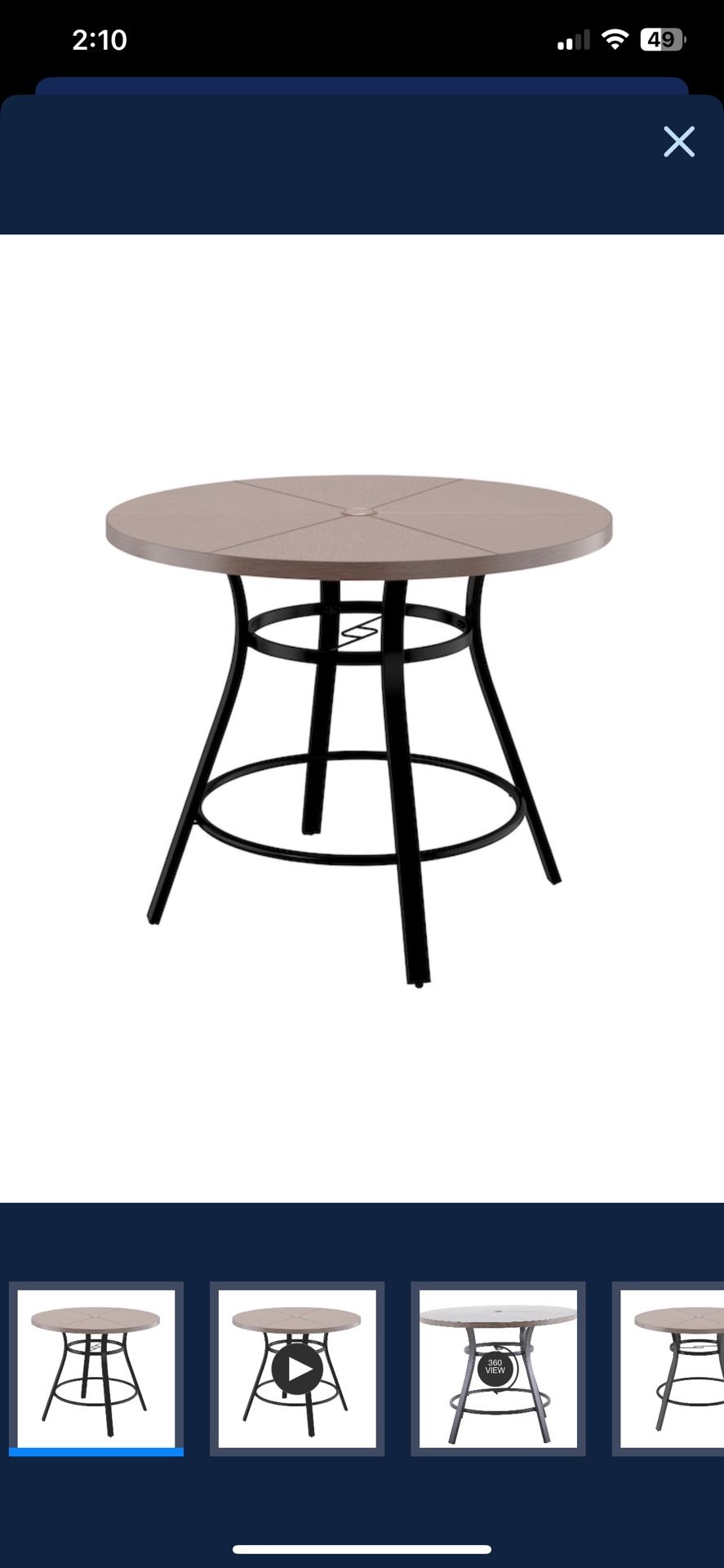 Glen wood High Dining Table