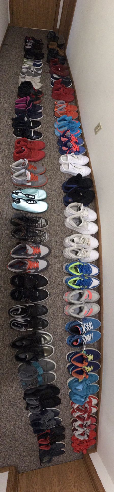 Over 30 pairs of Nike, Air Jordan, Adidas, Supra, Levi’s, Men’s Shoes Size 8-8.5