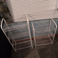 Mini Rolling Shelves And Bin