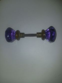 Antique purple glass door knob