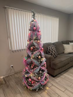 Decorated Christmas Tree with Lights