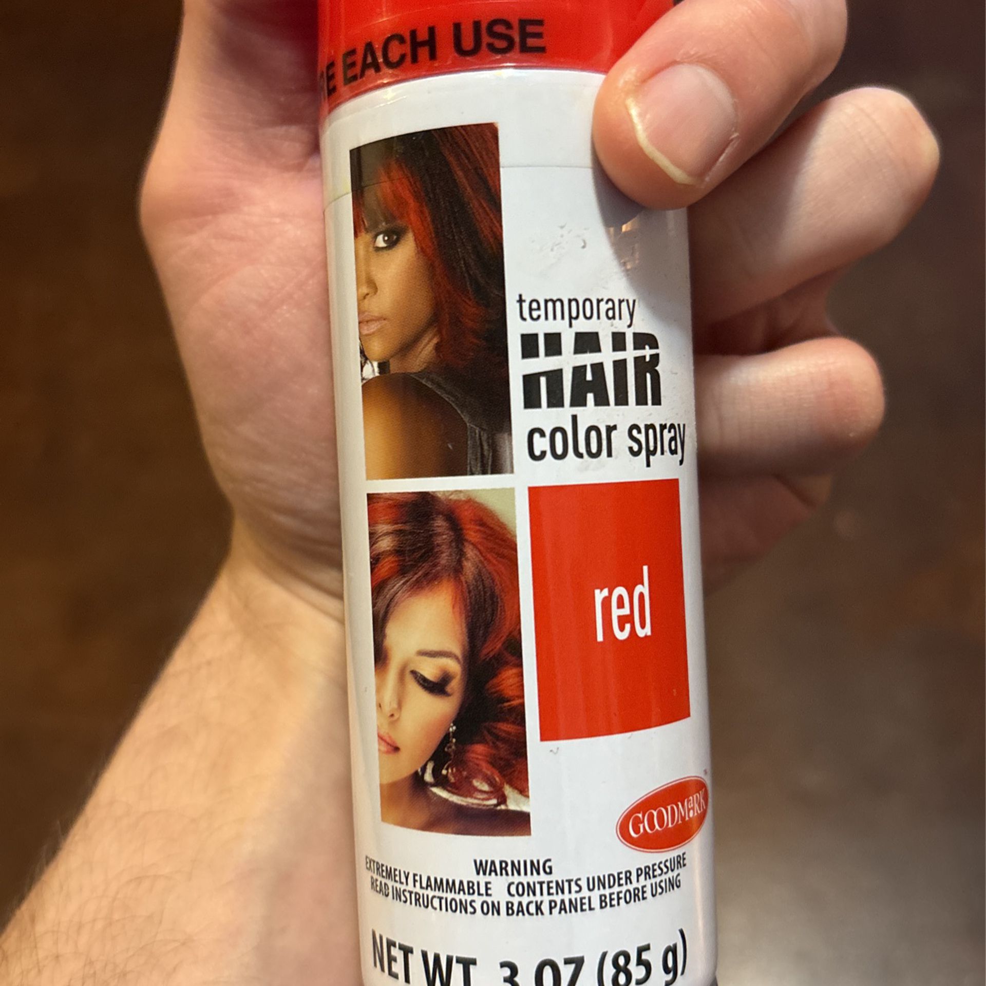 Temporarily Red Hair Coloring Spray