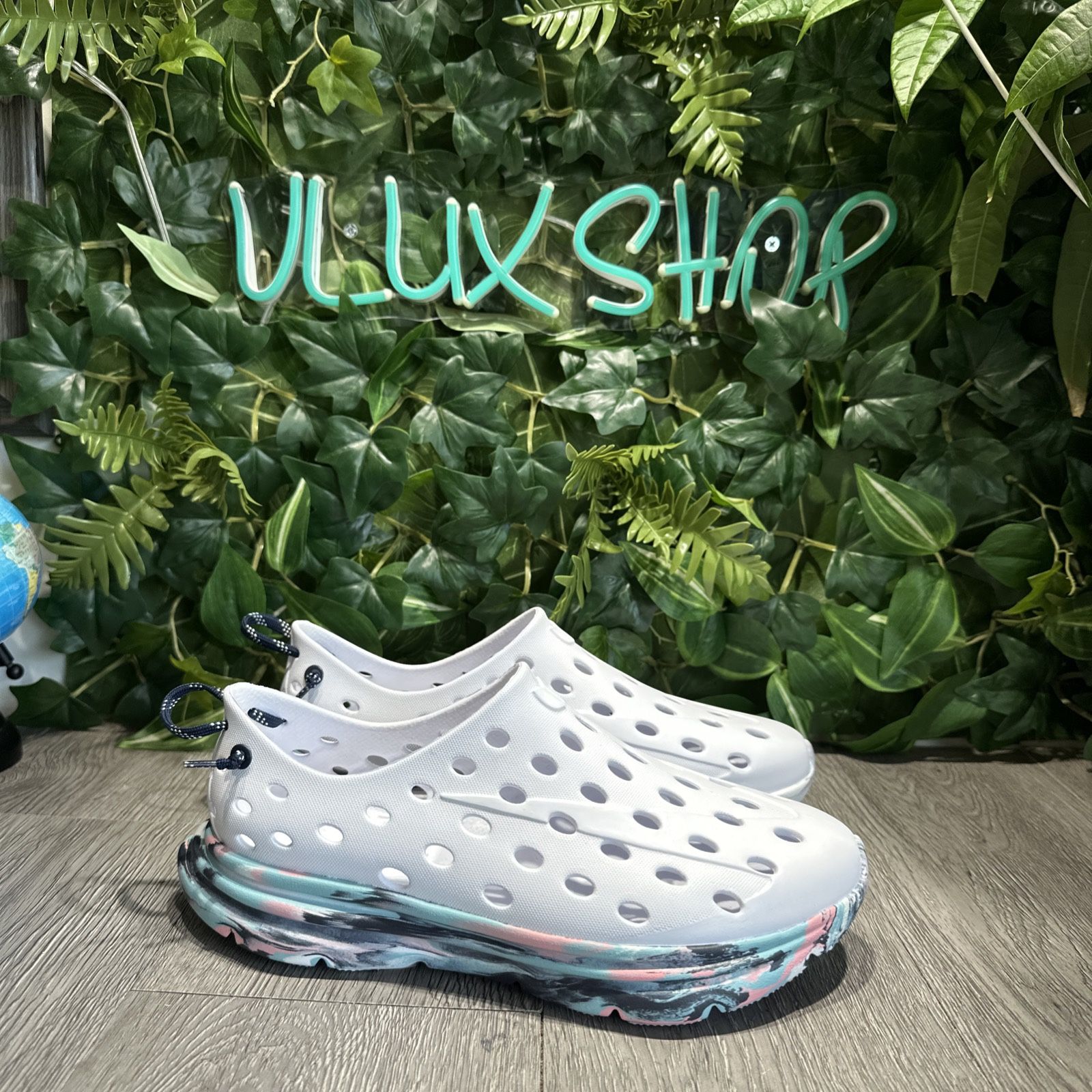 KANE Dan Orner Revive Recovery White Pink Blue Marble Slip On Shoe Men 7 Women 9