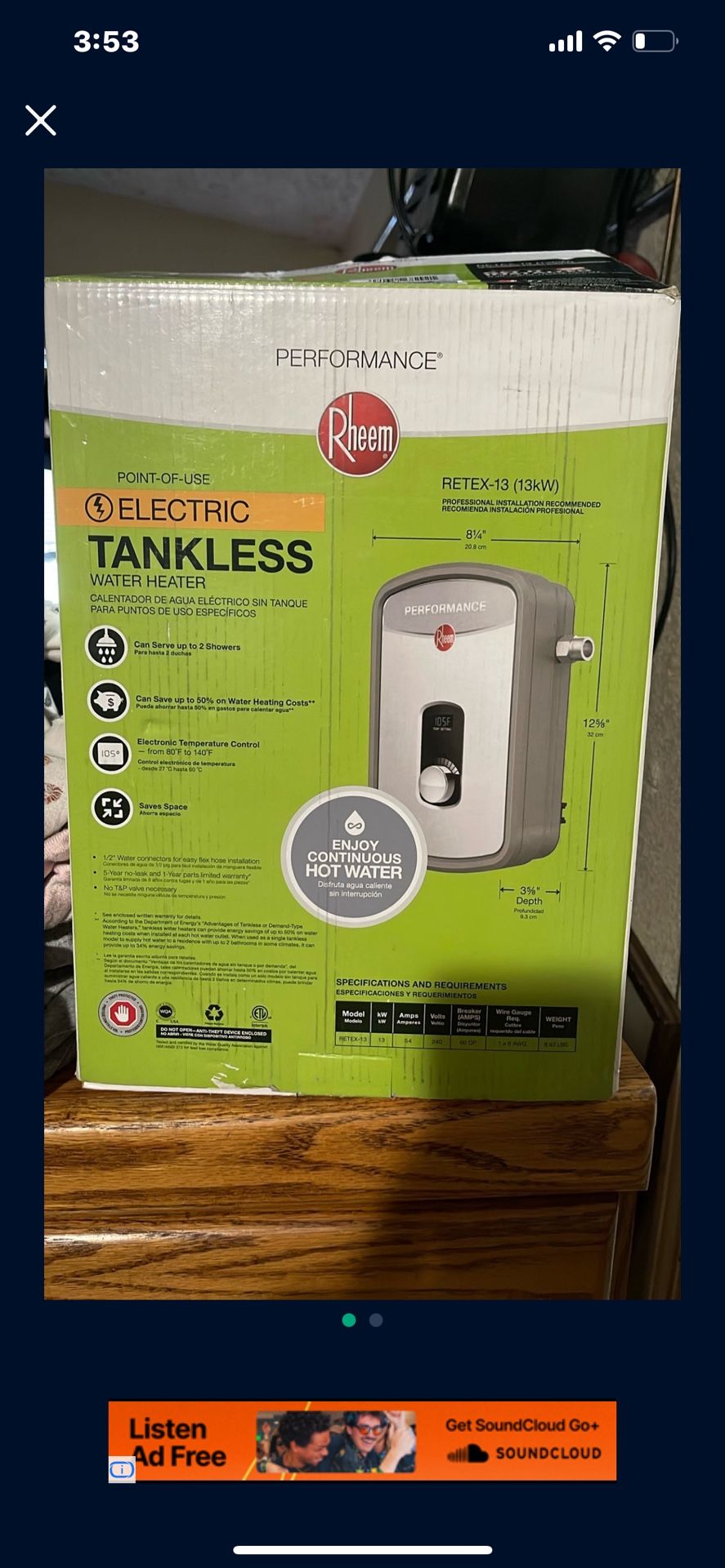 New Tankless Water Heater