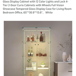 Glass display cabinet LED lights